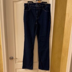 Old Navy Mid-Rise Boot-Cut Jeans in Deep Blue tall